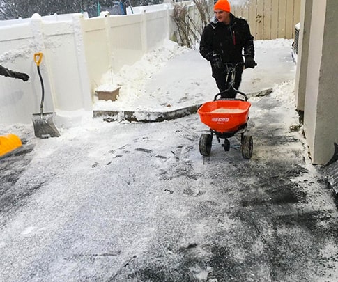 winter services icing driveway